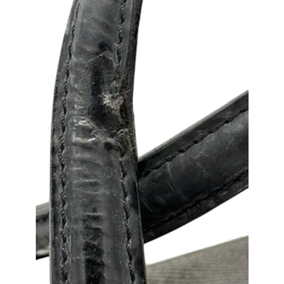 Christian Dior Black Denim Patent Perforated Cannage Satchel! With Charm! - Picture 4 of 16